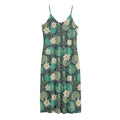 Frogs And Water Lilies Pattern Print Jersey Midi Cami Dress