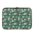 Frogs And Water Lilies Pattern Print Laptop Sleeve