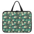 Frogs And Water Lilies Pattern Print Laptop Sleeve With Handle
