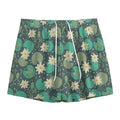 Frogs And Water Lilies Pattern Print Mesh Shorts
