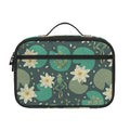 Frogs And Water Lilies Pattern Print Portable Lunch Bag