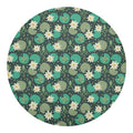 Frogs And Water Lilies Pattern Print Round Blanket