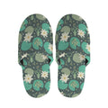 Frogs And Water Lilies Pattern Print Slippers