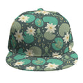 Frogs And Water Lilies Pattern Print Snapback Cap