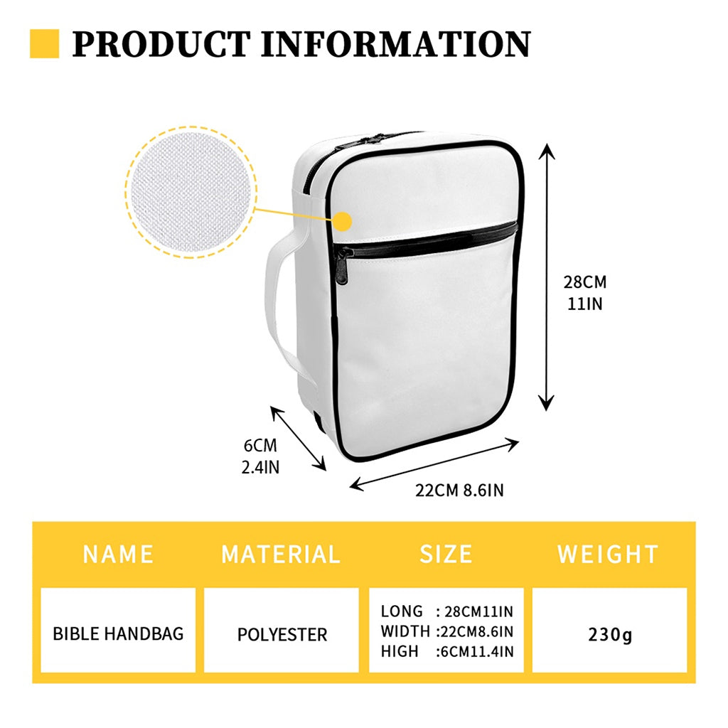 Spiral Fractal Print Front Pocket Bible Bag