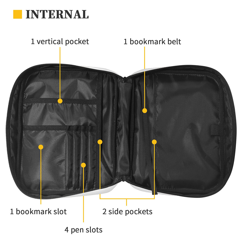 Halloween Flying Witch Cat Print Front Pocket Bible Bag