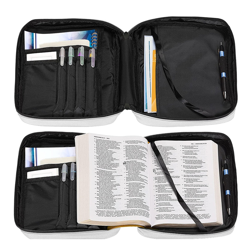 Casino Card And Chip Pattern Print Front Pocket Bible Bag