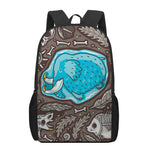 Frozen Mammoth And Fossil Print 17 Inch Backpack