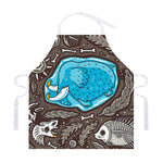 Frozen Mammoth And Fossil Print Adjustable Apron