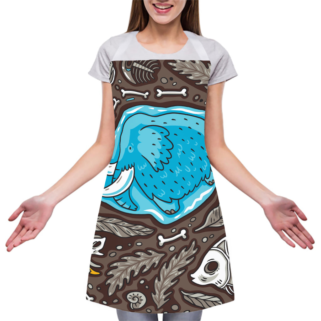 Frozen Mammoth And Fossil Print Adjustable Apron
