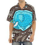 Frozen Mammoth And Fossil Print Aloha Shirt