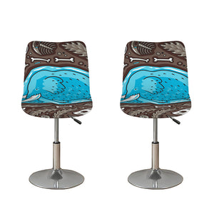 Frozen Mammoth And Fossil Print Bar Stool Covers