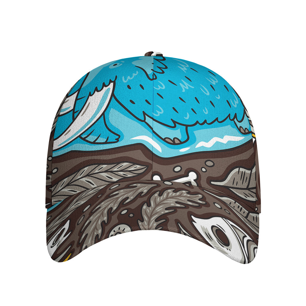 Frozen Mammoth And Fossil Print Baseball Cap