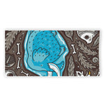 Frozen Mammoth And Fossil Print Beach Towel