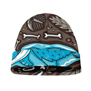 Frozen Mammoth And Fossil Print Beanie