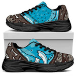 Frozen Mammoth And Fossil Print Black Chunky Shoes