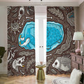 Frozen Mammoth And Fossil Print Dimout Pencil Pleat Curtains