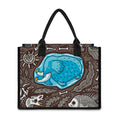 Frozen Mammoth And Fossil Print Canvas Tote Bag