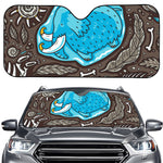 Frozen Mammoth And Fossil Print Car Windshield Sun Shade