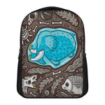Frozen Mammoth And Fossil Print Casual Backpack