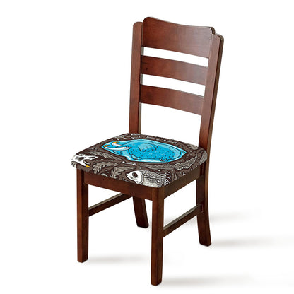 Frozen Mammoth And Fossil Print Chair Cushion Cover