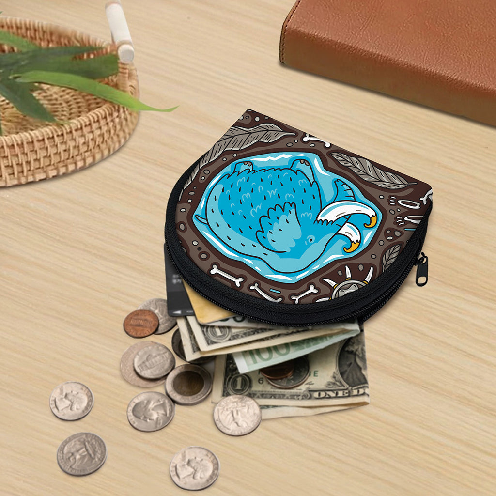 Frozen Mammoth And Fossil Print Coin Purse