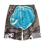 Frozen Mammoth And Fossil Print Cotton Shorts