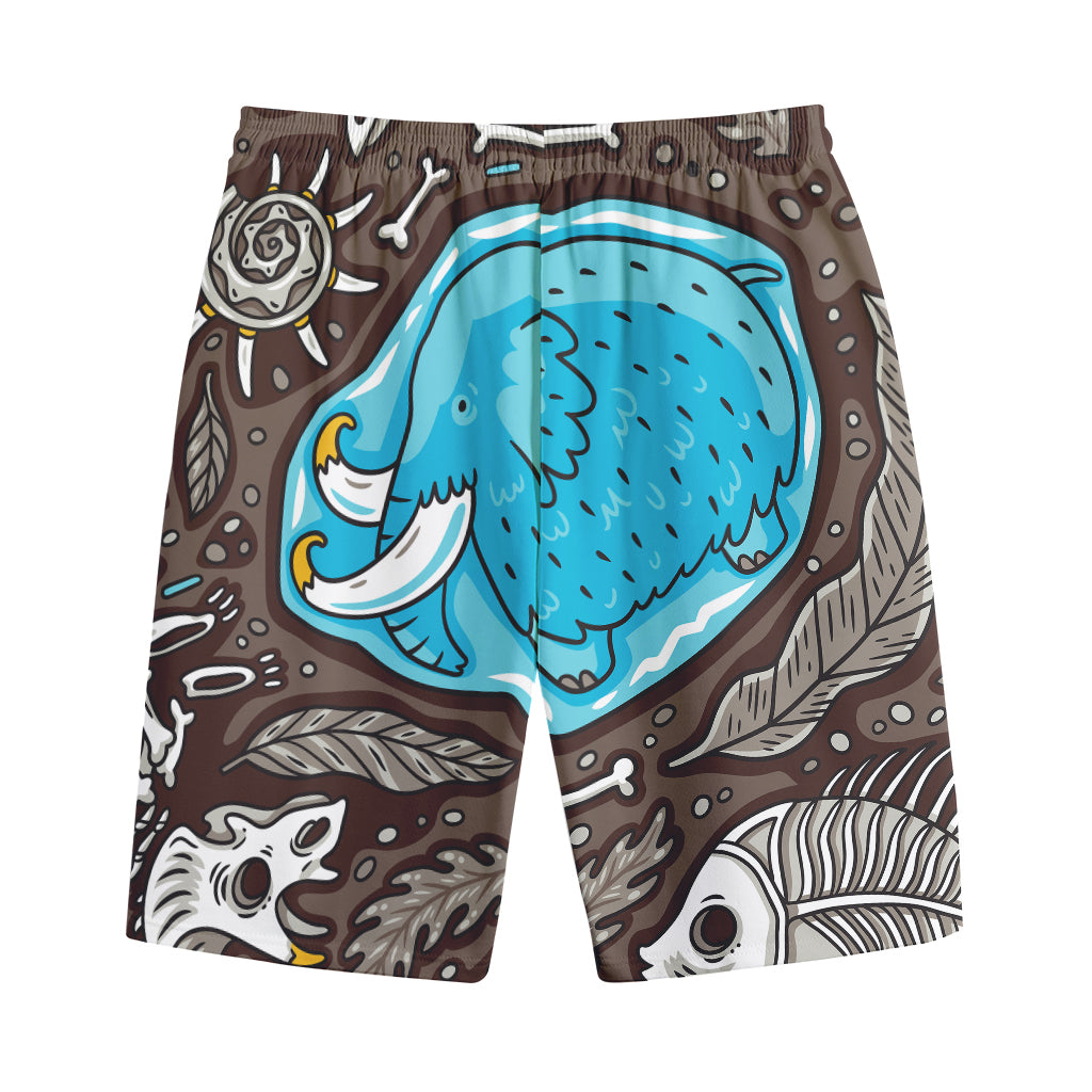 Frozen Mammoth And Fossil Print Cotton Shorts