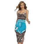 Frozen Mammoth And Fossil Print Cross Back Cami Dress