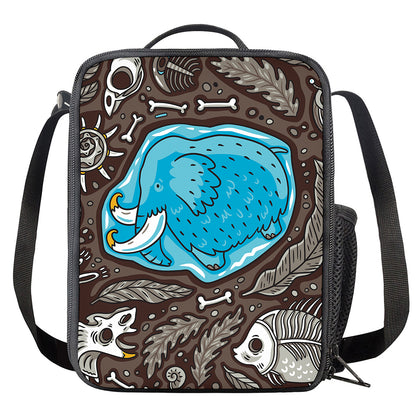 Frozen Mammoth And Fossil Print Crossbody Lunch Bag