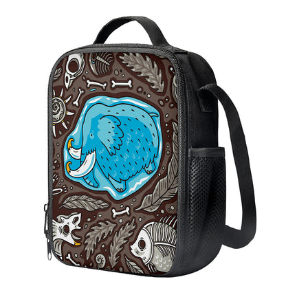 Frozen Mammoth And Fossil Print Crossbody Lunch Bag