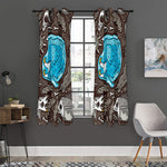 Frozen Mammoth And Fossil Print Curtain