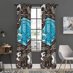Frozen Mammoth And Fossil Print Curtain