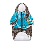 Frozen Mammoth And Fossil Print Dog Zip Up Hoodie