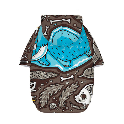 Frozen Mammoth And Fossil Print Dog Zip Up Hoodie