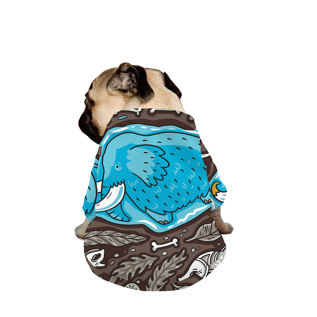 Frozen Mammoth And Fossil Print Dog Zip Up Jacket
