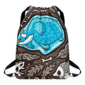 Frozen Mammoth And Fossil Print Drawstring Backpack