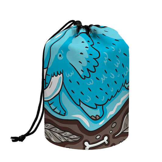 Frozen Mammoth And Fossil Print Drawstring Makeup Bag