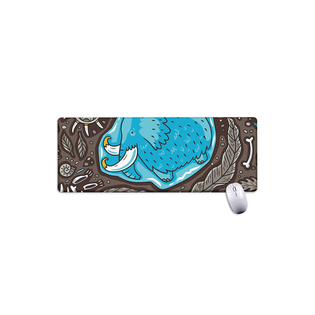 Frozen Mammoth And Fossil Print Extended Mouse Pad
