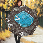 Frozen Mammoth And Fossil Print Foldable Umbrella