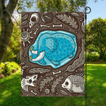 Frozen Mammoth And Fossil Print Garden Flag