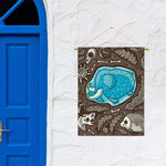 Frozen Mammoth And Fossil Print Garden Flag