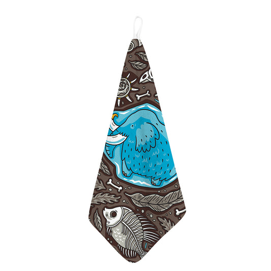 Frozen Mammoth And Fossil Print Hand Towel
