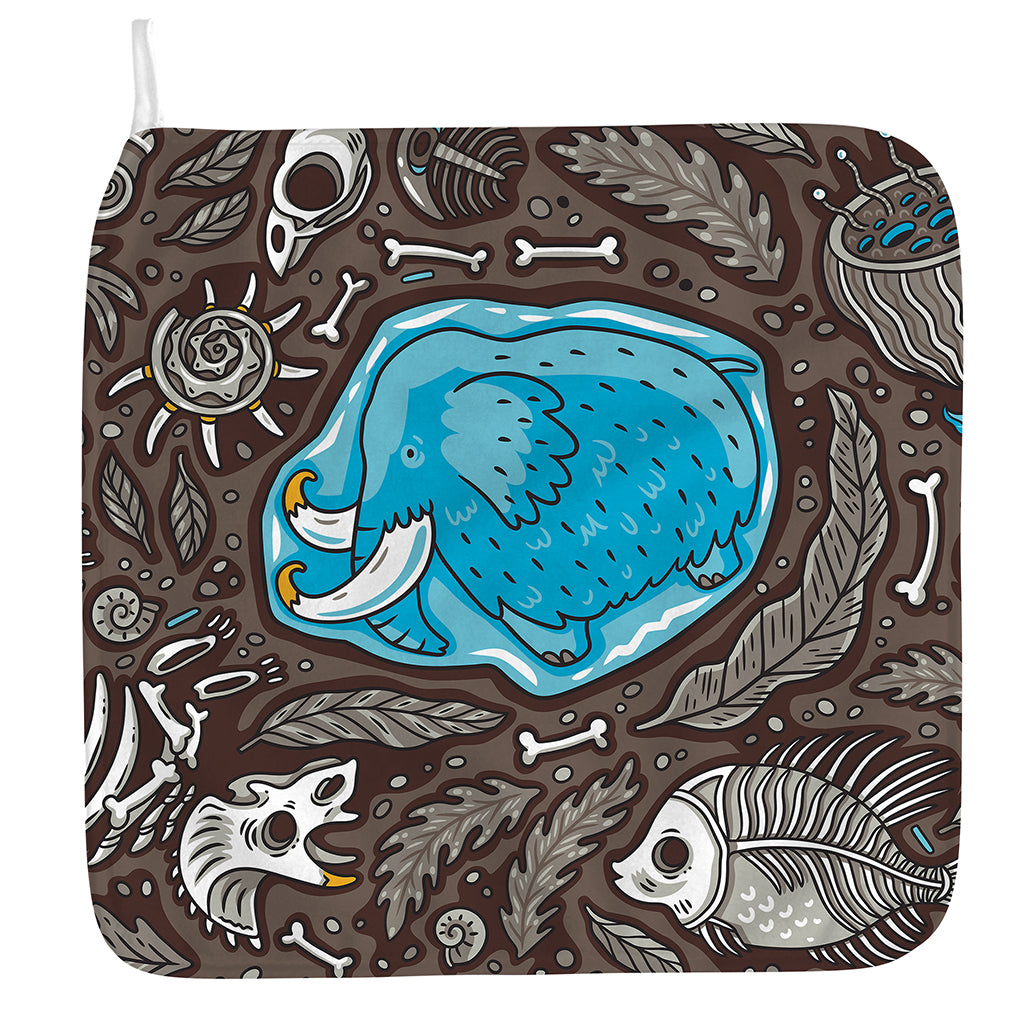 Frozen Mammoth And Fossil Print Hand Towel