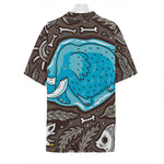 Frozen Mammoth And Fossil Print Hawaiian Shirt
