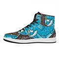 Frozen Mammoth And Fossil Print High Top Leather Sneakers