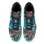 Frozen Mammoth And Fossil Print High Top Leather Sneakers