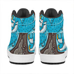 Frozen Mammoth And Fossil Print High Top Leather Sneakers