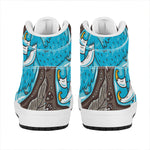 Frozen Mammoth And Fossil Print High Top Leather Sneakers