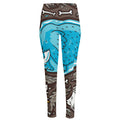 Frozen Mammoth And Fossil Print High-Waisted Pocket Leggings